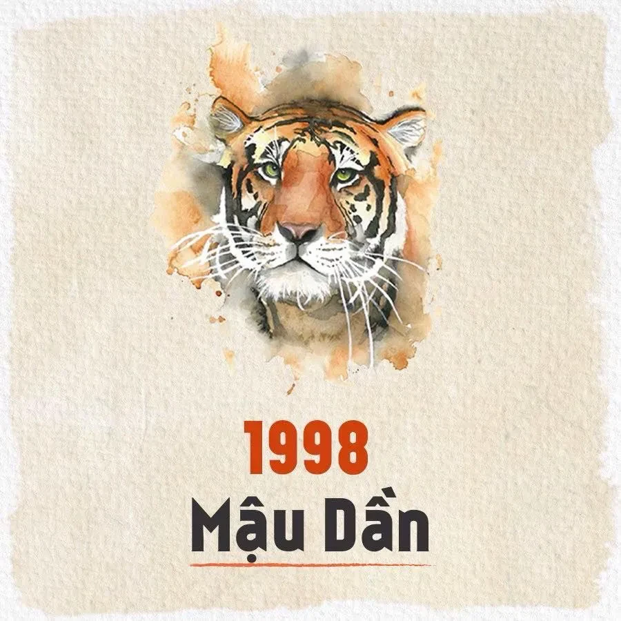 Tuổi Mậu Dần 1998 hợp màu gì?