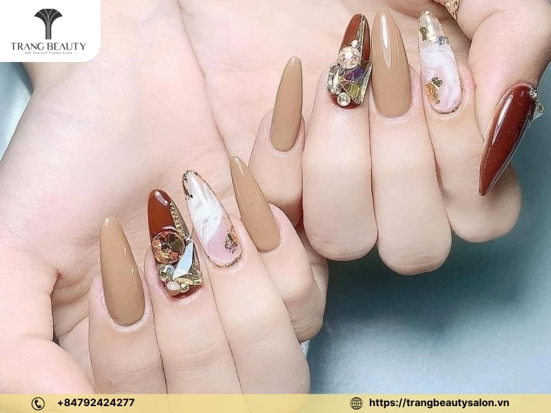 70+ Mẫu nail thạch nâu đẹp sang chảnh và thu hút nhất